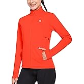 baleaf Women's Fleece Running Jacket Water Resistant Full Zip Winter Cold Weather Gear Thermal Cycling Workout Jackets