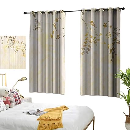 Amazon Com Warm Family Navy Blue Curtains Beige Decor Antique