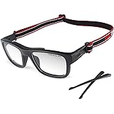 Runworld Sports Goggles Anti-Fog Safety Protective Basketball Glasses for Adults Youth Soccer Tennis Dribbling Eyewear (Black)