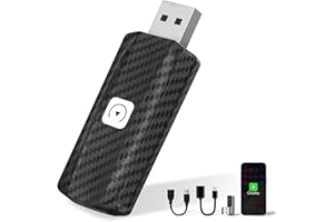 MSXTTLY Wireless CarPlay Adapter for Apple iPhone iOS 12+ U2C-AIR Small Car Play Dongle for OEM Wired CarPlay Car Model 2017+ USB C to A, USB A Extension Cable, 90 Degree USB Adapter, 3 Adapters