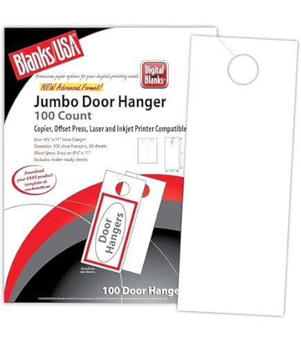 (未使用･未開封品)　Hang 6! Door Hangers 6 Per Page - Perfed Circle - Standard White (250 sheets/1500 door hangers) by Burris Computer Forms f4u0baa Amazon.com: Hang 6! Door Hangers 6 Per Page - Perfed Circle