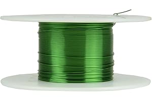 TEMCO INDUSTRIAL TEMCo 27 AWG Copper Magnet Wire - 2 oz 196 ft 155°C Magnetic Coil Green