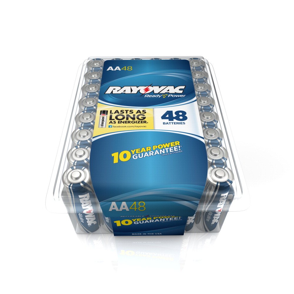 Photo 1 of ***(SELLNG AS IS OPEN PACKAGING, MISSING/INCOMPLETE SET)***
RAYOVAC Alkaline AA Batteries 815-48PPTF with Recloseable Lid, 48 Count