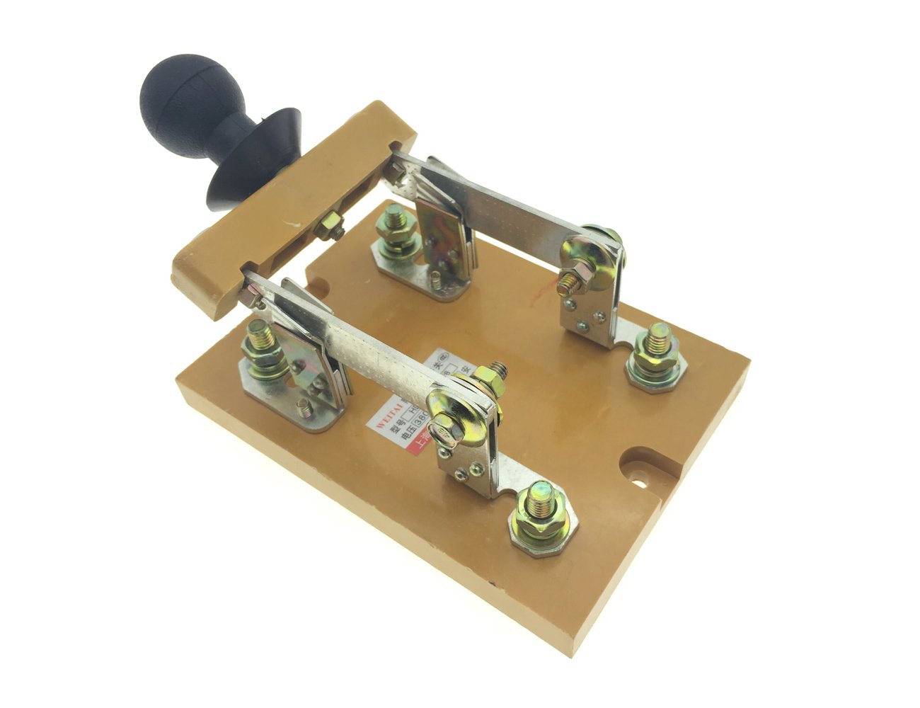 Photo 1 of YXQ AC 400V 200A Double Pole Electric Brake Open Type Safety Knife Switch DPST