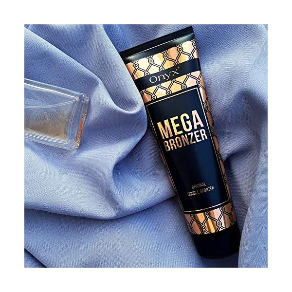 Onyx-Mega-Bronzer-Advanced-Indoor-Tanning-Lotion-Double-Bronzing-Power-Peach-Pomegranate-Coffee-Coconut-Oil-Vitamins Onyx Mega Bronzer Double Bronzing Tanning Cream for Sunbeds - White Bronzer - Tan Enhancer & Intense Moisturiser