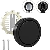Fibetter Tub Overflow Cover 2-Screws on, 3.55 Inch Oversized Bathtub Overflow Plate with Hair Catcher, ABS Plastic Tub Drain 