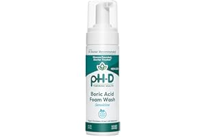 PH-D FEMININE HEALTH SUPPORT pH-D Feminine Health - Boric Acid Foam Wash - pH-Balanced, Paraben-Free, and Plant-based (Sensitive, 6 Fl Oz (Pack of 1))