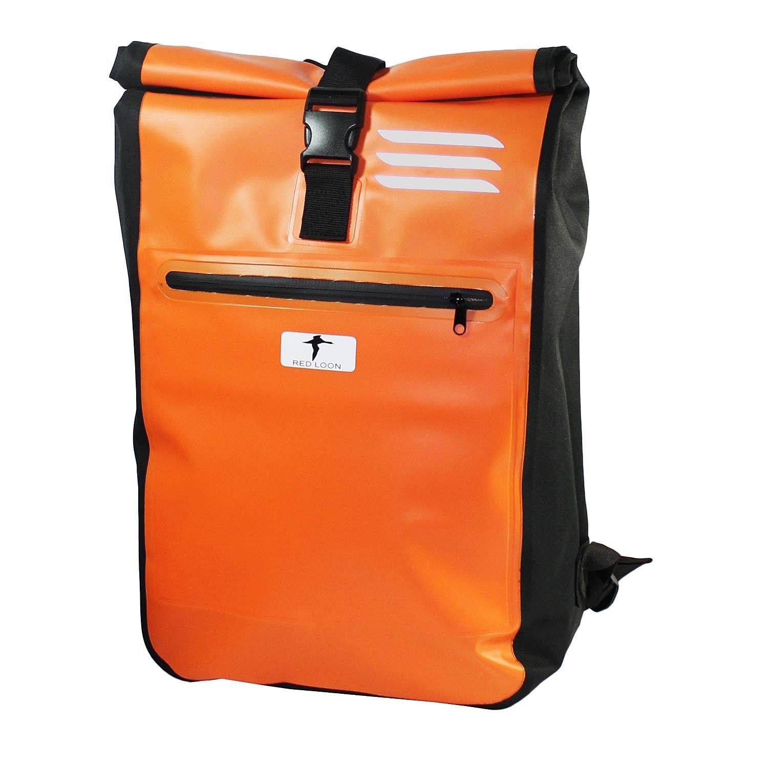 Red Loon Messenger Courier Bag Truck Tarpaulin Messenger Bag Backpack Bicycle Black or Orange, Orange