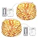AMIR Upgraded Fairy String Lights, 100 LED 33FT Starry Lights, 2 Modes Waterproof Decorative Lights Battery Operated for Garden Wedding Christmas (Battery Not Included - 2 Pack)
