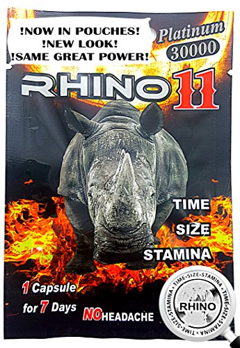 Rhino 11 Platinum 15000 BEST Male Sex Performance Enhancer Pill SUPER Power (6 Pills)