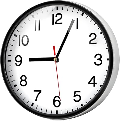 Coslife Wall Clock 9 Inch Silent Quartz Battery Operated Non Ticking