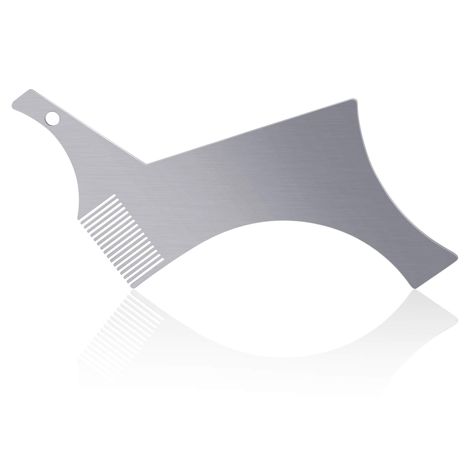 Beard Shaping Tool, Beard Shaper Tool Plus Comb Facial Perfect Symmetric Lines and Trim Guide, Men's Beard Styling and Grooming Beard Shaper for Line Up & Edging - Curve Cut, Step Cut