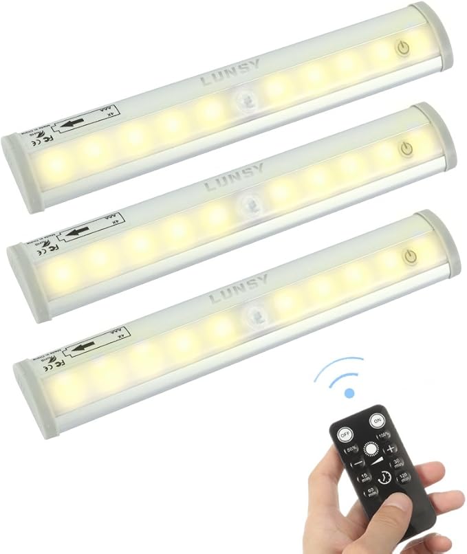 Lunsy 3 LED under light, 3000 K, 120 lumen, wireless remote