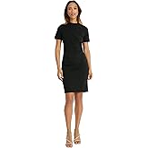 Maggy London Womens Dart Detail Short Sleeve Sheath Dress