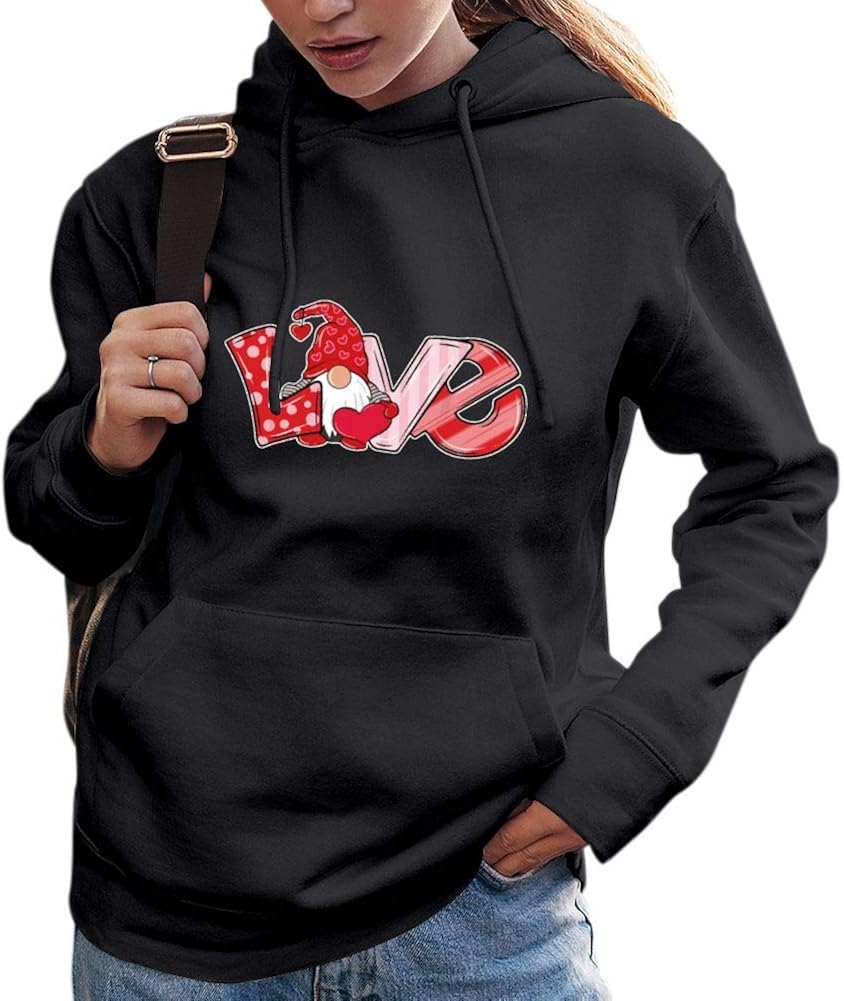 WalnutTray Valentines Day Gnome Hoodies, Novelty Love Print