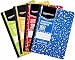 AmazonBasics College Ruled Composition Notebook, 100 Sheet, Assorted Marble Colors, 4-Pack primary