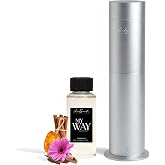 Aroma Scent Diffuser Starter Kit for Up to 1000SQ. FT. Coverage - 120ML Waterless Essential Oil Scent Included - Luxury Aroma Diffuser Ideal for Home, Office &amp; Hotel (Silver, My Way)