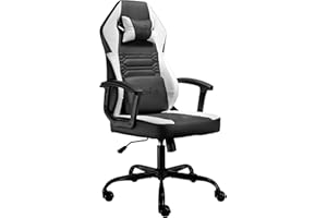 SUKIDA Ergonomic Gaming Chair, High Back Pc Computer Desk Office Chair, Video Game Chairs with Lumbar Support, Height Adjustable Comfy Rocking Massage Gaming Chair for Adults Women Men