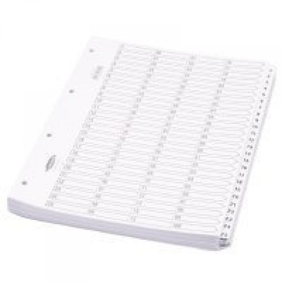 Concord Classic Index Mylar-reinforced Punched 4 Holes 1-100 A4 White Ref 05701/CS57