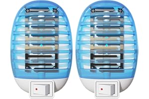 WACIEO Indoor Bug Zappers, Flying Insect Trap Plug-in, Mosquitoes Killer, Fly Traps for Indoors, Mosquito Zapper Gnat Moth Catcher for Living Room, Home, Bedroom, Office, Patio, Kids & Pets - 2 Packs