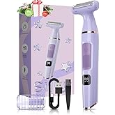 Electric Shaver for Women, Waterproof Hair Shaver Razors for Legs, Arm, Underarms, Bikini, USB Rechargeable, Wet & Dry Waterproof Bikini Trimmer for Woman, Purple