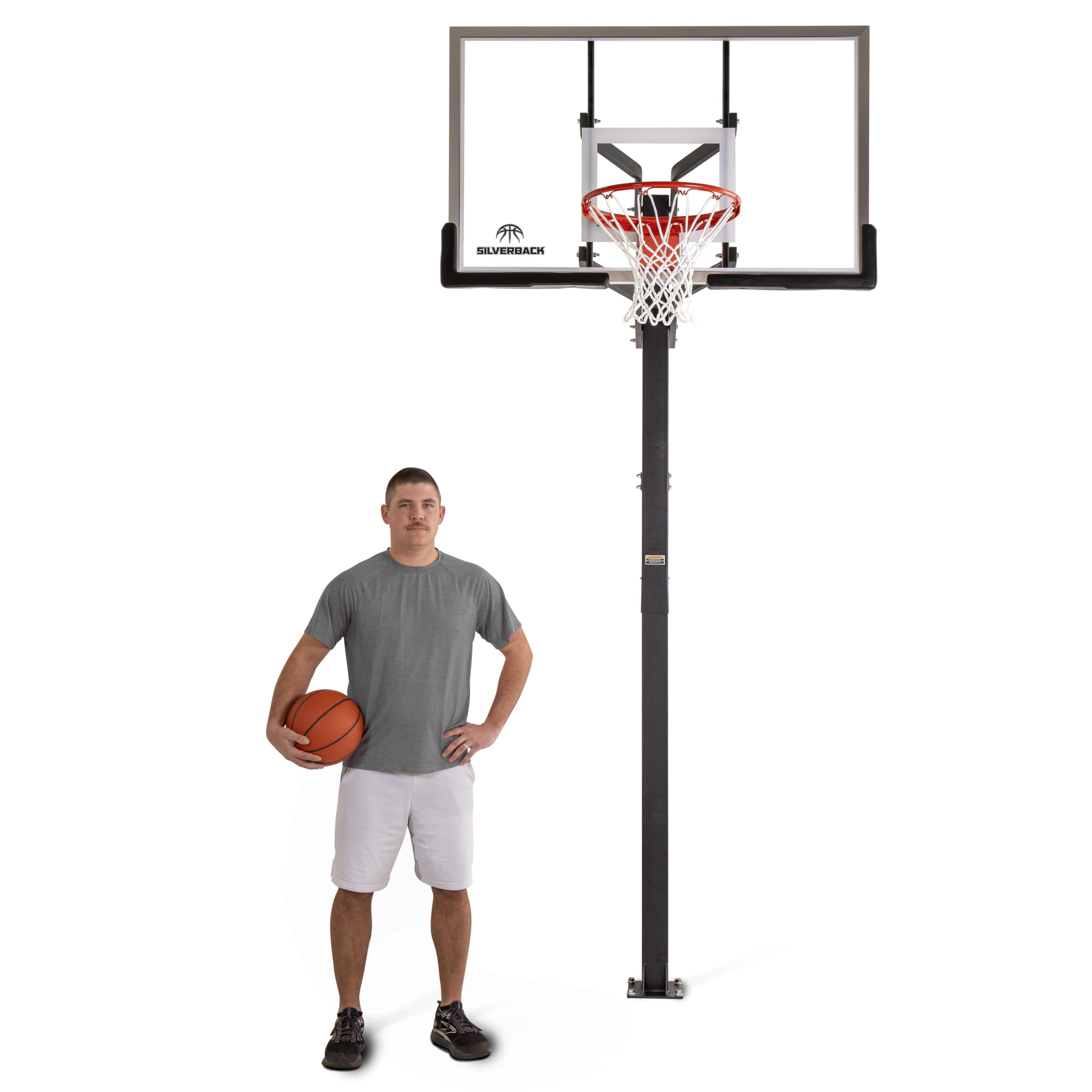 Photo 1 of Silverback In-Ground Basketball Hoops, Adjustable Height Tempered Glass Backboard and Pro-Style Flex Rim. - Multiple Styles Available