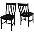 International Concepts Pair of Schoolhouse Chairs Black