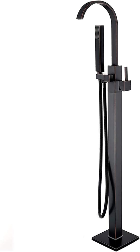 GLYYR Wannenarmatur Wasserfall Badewannenarmatur Freistehende Messing