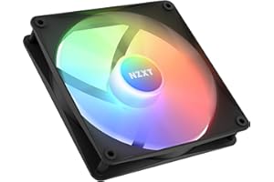 NZXT F140 RGB Core Twin Pack - 2 x 140mm Hub-Mounted Fans with RGB Controller - 8 Individually-Addressable LEDs - Semi-Translucent Blades - High Static Pressure & Airflow - CAM Software - Black