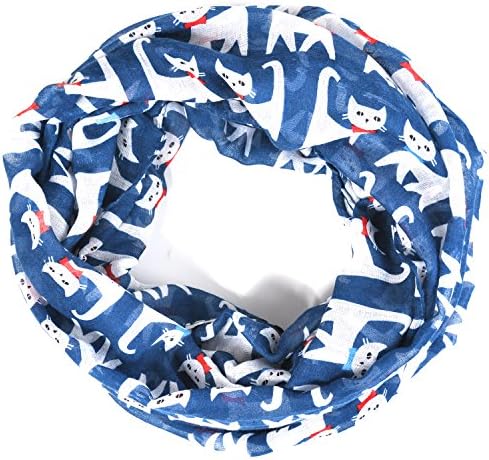 Lo Shokim Women/Girl Scarf Lovely Cat Pattern Winter Warmer Softer Scarf Wrap Shawl