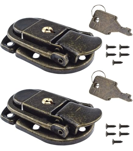 10 PCS Suitcase Toggle Catch Lock Silver Decorative Hasp Lock Box For