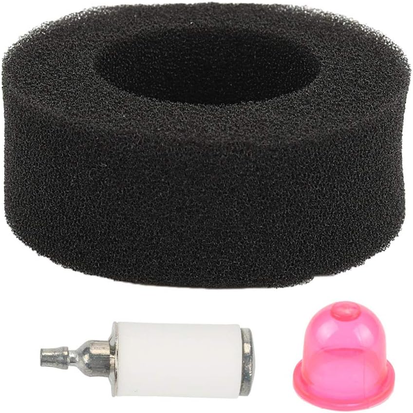 Trustsheer 530047932 Air Filter Foam + Fuel Filter Primer Bulb for Poulan Craftsman Weed Eater FL1500 FL1500LE Blower GHT195LE GHT220 GHT225LE HHT25 PT17 TE400 TE450 XT300 XT400 XT55 XT600 Trimmer