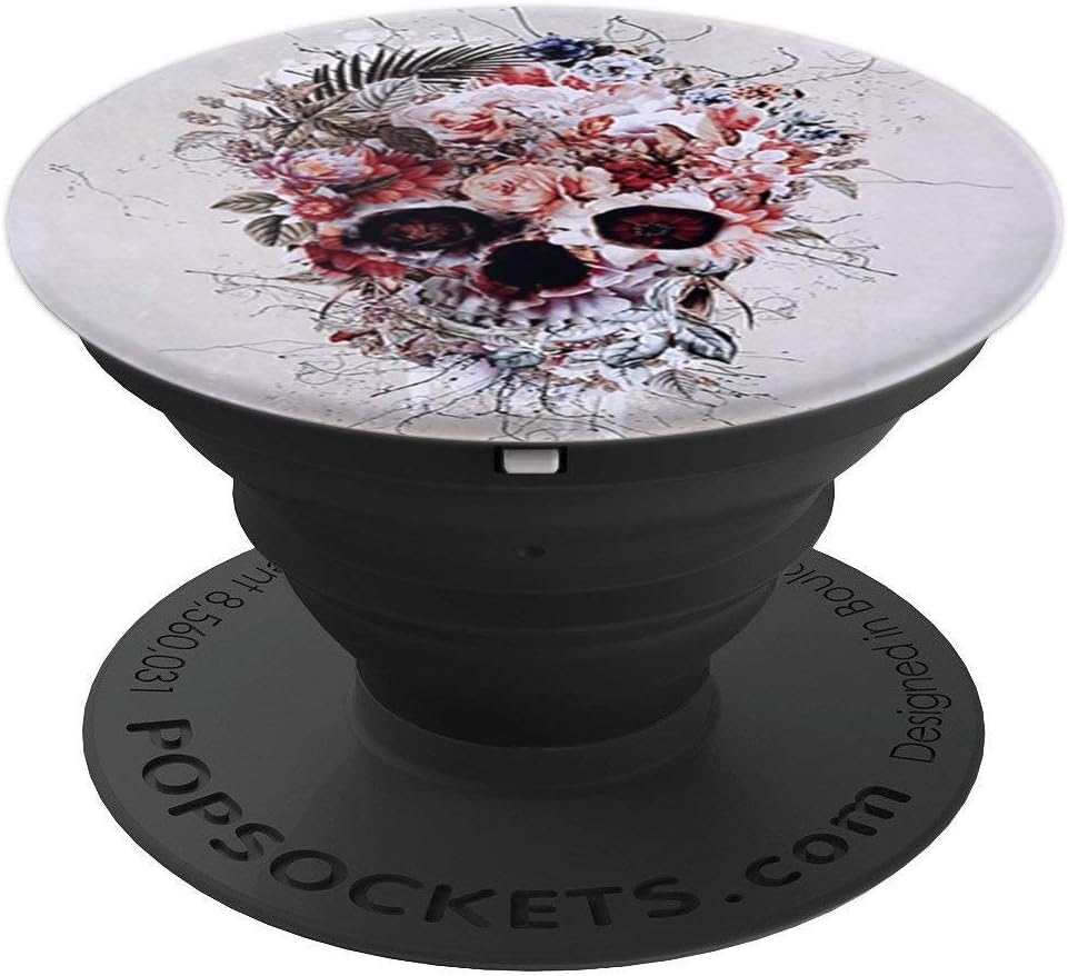 Flower Skull PopSockets Grip and Stand for Phones and Tablets