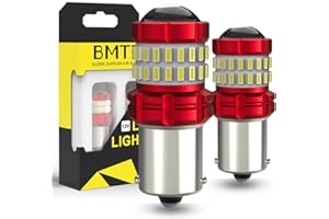 BMT xms 1156 LED Bulbs - BA15S 7506 P21W LED Replacement - Bright White Light for Backup Reverse Light, Pack of 2