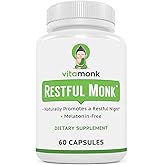 VitaMonk Melatonin Free Sleep Aid With Magnesium, GABA, Theanine and Apigenin - Natural Sleep Aid Without Melatonin, Natural Sleep Aids for Adults, Sleeping Pills for Adults, Sleeping Aids for Adults