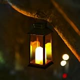 Tomshine Solar Garden Lanterns Outdoor Hanging Waterproof Lights Two Pack Black view 4