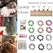 Cat Nail Caps 120PCS Soft Rubber Pet Paws Claws Nail Covers 6 Colors with Glue and Applicators, Options of 4 Size (M)