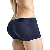 Rounderbum Men’s Dual Tech Padded Boxer Trunk + Smart Package Cup – Removable Pads & Package Enhancing Pouch, 3 Colors