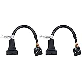 Duttek USB 3.0 Header to USB 2.0,USB 3.0 to USB 2.0 Motherboard Adapter Cable,19 Pin USB3.0 Male to 9 Pin USB2.0 Female Mothe