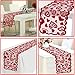 Mosoan Valentines Day Decor Table Runner - 13 x 72 Inch Red Lace Table Runner for Wedding Party, Valentines Decorations - Valentines Day Decor Home Romantic Decorations Heart Shaped Table Runner
