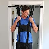 Sit and Decompress Back Stretcher 3 Minutes A Day Lumbar Traction Spinal Decompression - Inversion Table Alternative (Medium Harness No Bar)