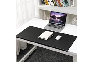 LINGXIYA Office Desk Pad, Writing Mat with Full Grip Fixation Lip, Non-Slip PU Leather Table Blotter Desk Protector Gaming Mat Laptop Keyboard Working Mat, Waterproof Table Protective Pad