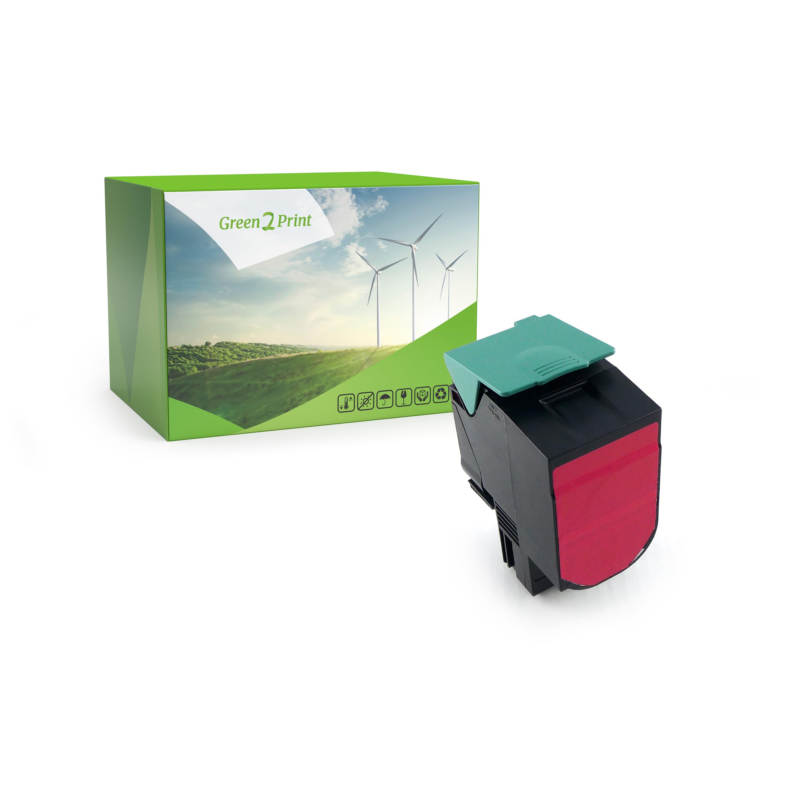 Green2Print Toner magenta 3000 pages replaces Lexmark 24B5588 Toner cartridge for Lexmark XS540N, XS544DN, XS548DE