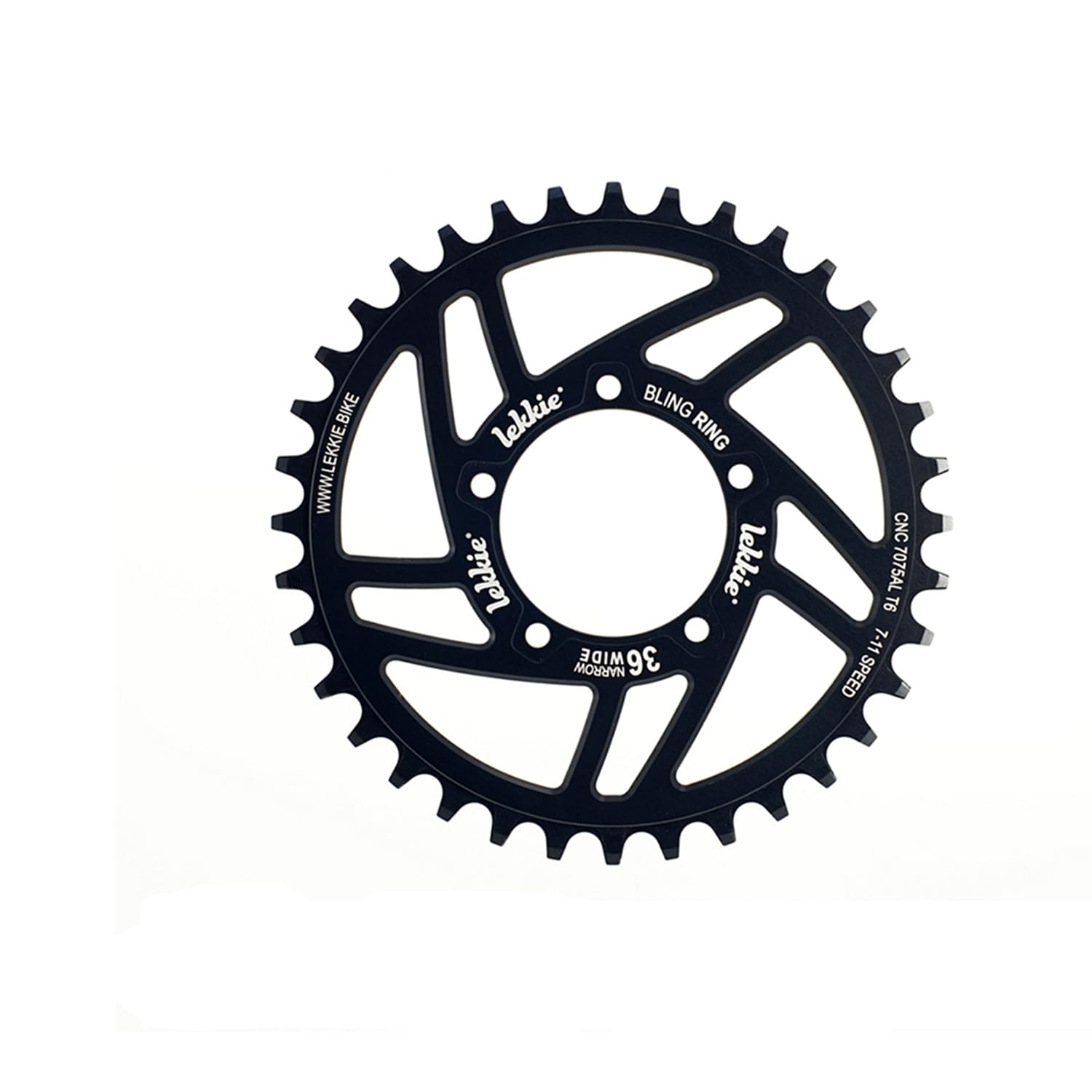 Lekkie Bling Ring Chainring, 36T, for Bafang BBS01 & BBS02, Bike & E-bike