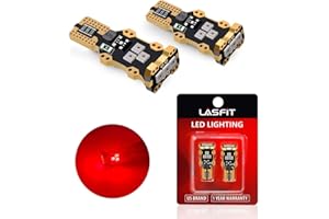 LASFIT 921 912 LED Bulb Red, Third Brake Center High Mount Stop Light, Canbus Error Free T15 906 904 W16W LED Bulb Red 3rd Brake Lights For Cars/Truck, 300% Bright, Pack of 2