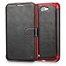 Mulbess Layered Samsung Galaxy Note 2 Leather Case，Flip Phone Case Wallet with Magnetic Clasp for Samsung Galaxy Note 2 Cover, Black