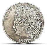 MarshLing Antique Liberty Indian Head Ten-Dollars Coin - Great American Commemorative Old Coins- Uncirculated Morgan Dollars-Discover History of US Coins Perfect Quality