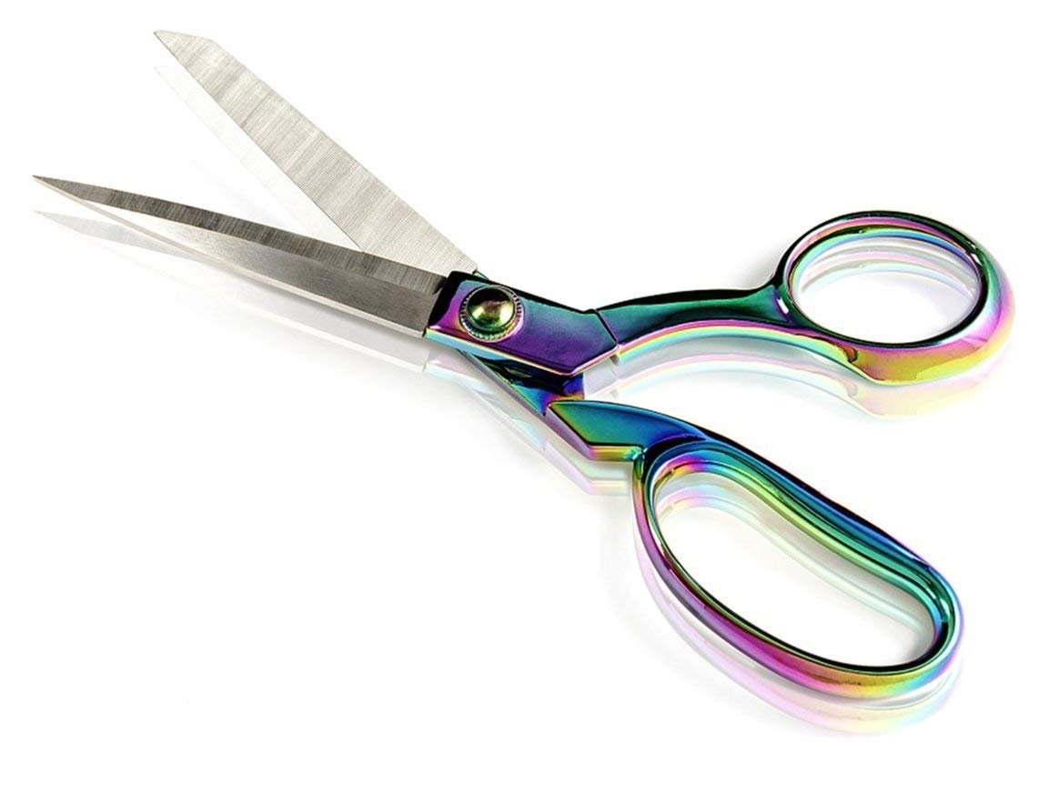 Hemline Rainbow Dressmaking Scissors - Very Sharp - 21cm / 8.25"