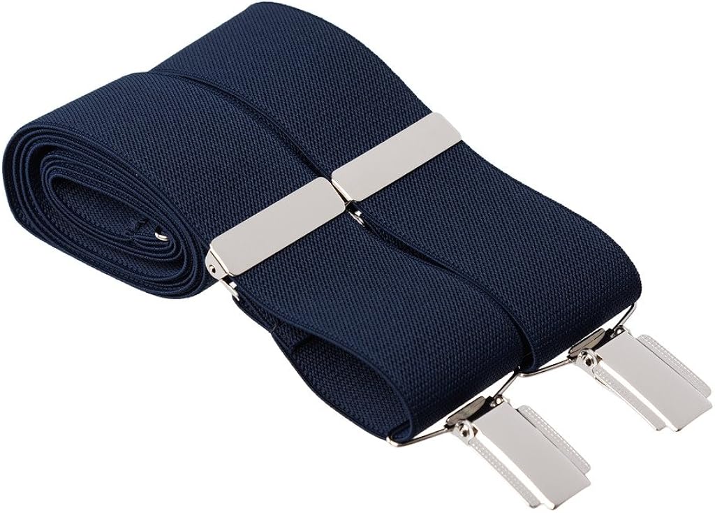 Mens Trouser Braces Plain 35mm Strong Clips Standard 4XL Extra Long Size Amazon.co.uk Clothing