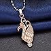 SOMEN TUNGSTEN His & Hers Stainless Steel Black Rose Gold Angle Devil Wings Combine Heart, Pendant Necklace